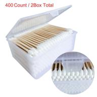 🌼 keepeeda double tipped wooden stick cotton swabs/(200ctx2) - finest quality cotton heads - sturdy handle - multipurpose, safe, highly absorbent logo