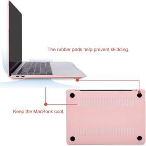 img 1 attached to MOSISO MacBook Air 13 inch Case 2020-2018: Corner Protective Hard Shell in Baby Pink 💕 with Keyboard Cover & Screen Protector – Compatible with A2337 M1 A2179 A1932 Retina Display Touch ID