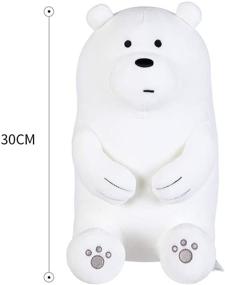 img 1 attached to 🐻 MINISO We Bare Bears Plush Ice Bear 11-inch Cute Sitting Plushies Stuffed Animal Toy Pillow Gift for Kids Children Toddlers - Ideal Boy Girl Toys