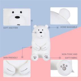 img 2 attached to 🐻 MINISO We Bare Bears Plush Ice Bear 11-inch Cute Sitting Plushies Stuffed Animal Toy Pillow Gift for Kids Children Toddlers - Ideal Boy Girl Toys