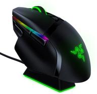 razer basilisk ultimate hyperspeed wireless gaming mouse with charging dock: fastest gaming mouse switch - 20k dpi optical sensor - chroma rgb - 11 programmable buttons - 100 hour battery - classic black logo