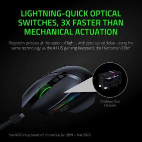 img 1 attached to Razer Basilisk Ultimate Hyperspeed Wireless Gaming Mouse with Charging Dock: Fastest Gaming Mouse Switch - 20K DPI Optical Sensor - Chroma RGB - 11 Programmable Buttons - 100 Hour Battery - Classic Black
