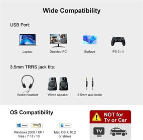 img 1 attached to 🔌 Black USB Audio Adapter with 3.5mm Jack - CableCreation USB External Stereo Sound Card for PS4, PS5, Windows, Mac, Linux - Plug and Play