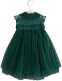 img 2 attached to Girls' Colorful Multi-Layered Tulle and Lace Dress for Princess Wedding, Birthday Party, and Tutu Theme