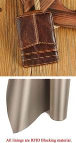 img 2 attached to Genuine Leather Cowhide Men's 👜 Wallet by Leaokuu: Premium Quality Men's Accessories