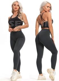 img 3 attached to 🍑 SEASUM Women Scrunch Butt Leggings: High Waisted Ruched Yoga Pants for Workout & Butt Lifting