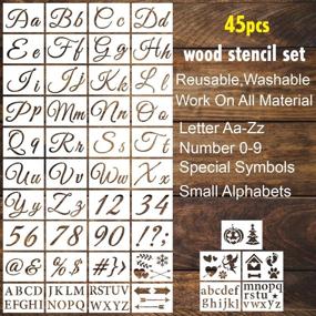img 4 attached to 🎨 Reusable Alphabet Stencils for Chalkboard Art: Painting, Drawing & Craft Supplies