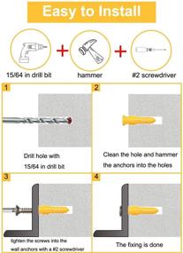 img 1 attached to Набор крепежных деталей для дрели из пластика с пластиковыми шурупами для крепления к стене