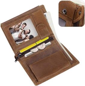 img 1 attached to 👔 HAWEE Trifold Billfold Cowhide Men's Wallet with RFID Blocking – Stylish and Practical Organizer for Cards and Cash