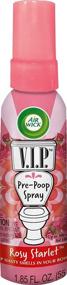 img 4 attached to 🚽 Освежитель воздуха Air Wick V.I.P. Pre-Poop Toilet Spray, 100 применений, с добавлением эфирного масла, аромат Розовой звезды, портативный размер, 1.85 унций, идеальное решение для подарков на праздники, игр "Белый слон" и наполнителей для носков