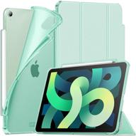 📱 infiland ipad air 4 2020 case with pencil holder, tri-fold case with frosted translucent back for ipad air 4 10.9 inch 2020 release - mint green [supports auto wake/sleep feature] logo