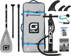 img 2 attached to 🏄 GILI Adventure Inflatable Stand Up Paddle Board: Lightweight, Durable Touring SUP: Find 11' or 12' Long x 32" x 6" Thick Boards with Wide & Stable Stance