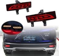 enhance safety & style: pgtopone red led rear bumper reflectors for honda crv cr-v 2020 2021 accessories logo