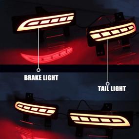 img 2 attached to Enhance Safety & Style: PGTOPONE Red LED Rear Bumper Reflectors for Honda CRV CR-V 2020 2021 Accessories