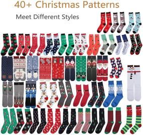 img 2 attached to Gmall Holiday Novelty Fashion Dream Word Cute Pattern Dress Crew Socks – Christmas, New Year, Thanksgiving Day Gift