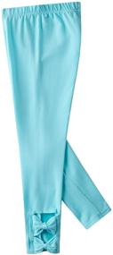 img 3 attached to 🎀 Noomelfish Girls Cotton Bow Leggings: Soft & Stretchy Ankle Length Tights Pants (4-12 Years)