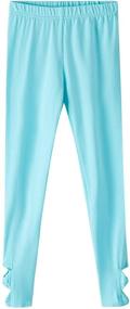 img 4 attached to 🎀 Noomelfish Girls Cotton Bow Leggings: Soft & Stretchy Ankle Length Tights Pants (4-12 Years)