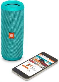 img 2 attached to JBL Flip 4 Teal: The Ultimate Waterproof Portable Bluetooth Speaker