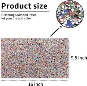 img 3 attached to 🎉 Bling Crystal Resin Rhinestones Sticker Sheet - DIY Glitter Decoration for Shoes, Clothing, Phone Cases & More (Multicolor, 15.7 x 9.4 Inch)