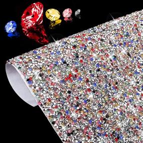 img 4 attached to 🎉 Bling Crystal Resin Rhinestones Sticker Sheet - DIY Glitter Decoration for Shoes, Clothing, Phone Cases & More (Multicolor, 15.7 x 9.4 Inch)