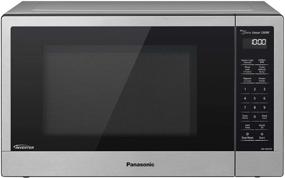 img 4 attached to Powerful and Efficient Panasonic Compact Microwave Oven with 1200 Watts, Sensor Cooking, Popcorn Button, Quick 30sec, Turbo Defrost - NN-SN67KS - 1.2 Cu. Ft. (Stainless Steel / Silver)