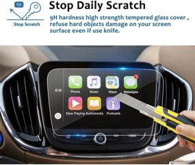 img 3 attached to LFOTPP Car Navigation Screen Protector for Volt Malibu Equinox 8 Inch MyLink, 📱 [9H] High Configuration Clear Tempered Glass Anti-Scratch Center Touch Screen Protector with High Clarity