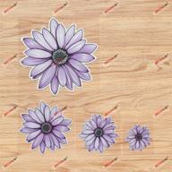 purple flower sticker reflective inches logo