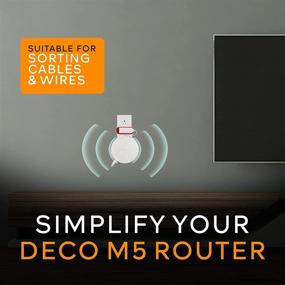 img 3 attached to Удобные коробки для хранения кабелей и силовых линий для Tp Link Deco M5 WiFi маршрутизатора - красные, упаковка из 2 штук - Bangcheer: Легкий в установке настенный держатель