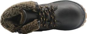 img 1 attached to Stay Warm and Stylish with Apakowa's 👢 New Boy's Autumn Winter Snow Boots (Toddler/Little Kid)