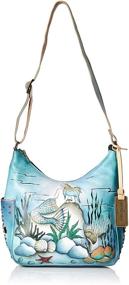 img 4 attached to 👜 Anuschka Classic Hobo Bag with Convenient Side Pockets for Women - Handbags and Wallets