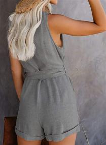 img 3 attached to 👗 Slay with Style: Acelitt Sleeveless Jumpsuit Rompers Playsuit for Women