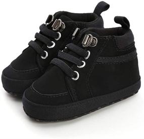 img 4 attached to Meckior Sneakers High Top Walkers Toddler Boys' Shoes