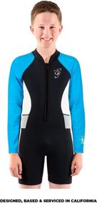 img 2 attached to 🏊 Explore the Waters with Seavenger Cadet Kids 2mm Shorty Wetsuit