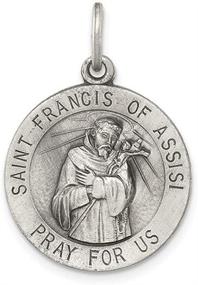 img 3 attached to JewelryWeb Sterling Silver St Francis Assisi