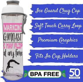 img 3 attached to 💃 Dance & Gymnastics Water Bottles with Chug Cap Lid - 24 Ounce Bottle - Perfect Gifts for Dancers & Gymnasts (Warning: Ideal for Teachers & Coaches too!)