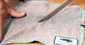 img 3 attached to 🔪 Ultimate Cut-Proof Kitchen Cloth: Top-Grade Safety for Oyster Shucking, Fish Fillet Processing & Meat Cutting