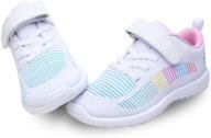 girls' athletic running sneakers - breathable and washable shoes for active sports logo