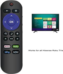 img 1 attached to 📺 High-Quality Replacement Remote for Hisense Roku TV: Compatible with 32H4D, 40H4D, 43H4D, 50H4D, 55H4D, 55R7E, 65R6070E, 65R7E1, 40H4F, 43R7E, 50R7E, 32H4E1, 55R6E, 60R5800E, 50R6E, 65R6E1, 32H4030F, 40H4030F, 43R6E, 43H4030F, 55R60