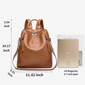 img 2 attached to Backpack Fashion Leather Shoulder Satchel Women's Handbags & Wallets and Satchels