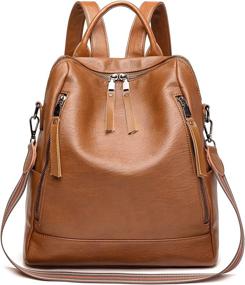 img 4 attached to Backpack Fashion Leather Shoulder Satchel Women's Handbags & Wallets and Satchels