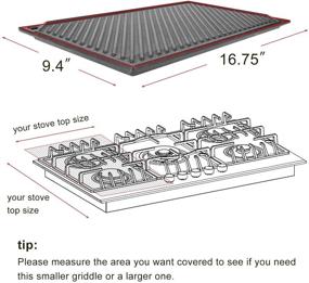 img 3 attached to 🍳 Жаровня из чугуна Utheer: универсальная перевертыш для газового гриля, плиты, духовки и костра - 16,75 '' x 9,5 ''
