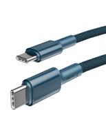 🔷 baseus 6.6ft кабель usb c к usb c - 100w быстрозарядный кабель pd для macbook pro, macbook air, dell, samsung notebook - синий логотип