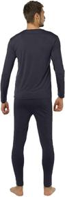 img 1 attached to 🔥 Stay Cozy and Warm with ViCherub Men's Thermal Underwear Set - Fleece Lined Long Johns for Ultimate Comfort and Protection - 2 Sets