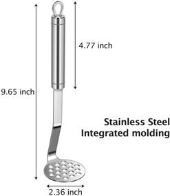 img 3 attached to 🥔 Aliglow Stainless Steel Potato Masher: Perfect Kitchen Tool for Mashing Potatoes, Fruits, and More!