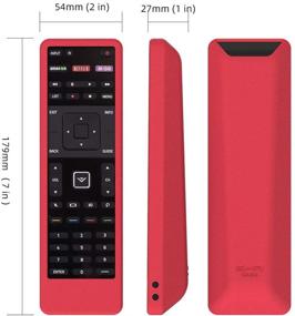 img 3 attached to Чехол для пульта управления SIKAI, совместимый с Vizio XRT510 Smart TV Remote, изготовленный из мягкого силикона, стойкого к ударам, с возможностью стирки, анти-потерянный с петлей для пульта управления (красный)