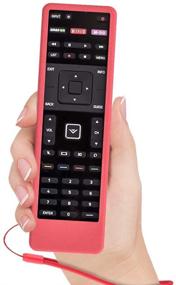 img 2 attached to Чехол для пульта управления SIKAI, совместимый с Vizio XRT510 Smart TV Remote, изготовленный из мягкого силикона, стойкого к ударам, с возможностью стирки, анти-потерянный с петлей для пульта управления (красный)