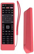 чехол для пульта управления sikai, совместимый с vizio xrt510 smart tv remote, изготовленный из мягкого силикона, стойкого к ударам, с возможностью стирки, анти-потерянный с петлей для пульта управления (красный) логотип