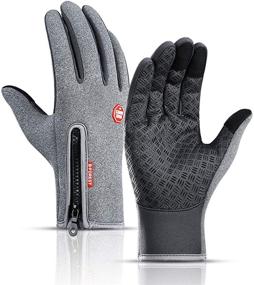 img 4 attached to 🧤 XL Men's Outdoor Black Waterproof and Windproof Gloves & Mittens with Fingers