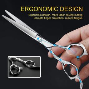img 2 attached to 💇 [2021 UPDATE] Professional Barber Hair Scissors - 6.5 inch Japanese Stainless Steel Haircut Shears for Men, Women, Children, and Pets - Sharp & Durable Hair Trimming Scissors for Salon Use