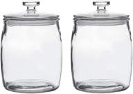 🍭 ritayedet glass candy jars with lids - 1/2 gallon glass storage jars with convenient handle, perfect for flour, cookies, and more - set of 2 логотип